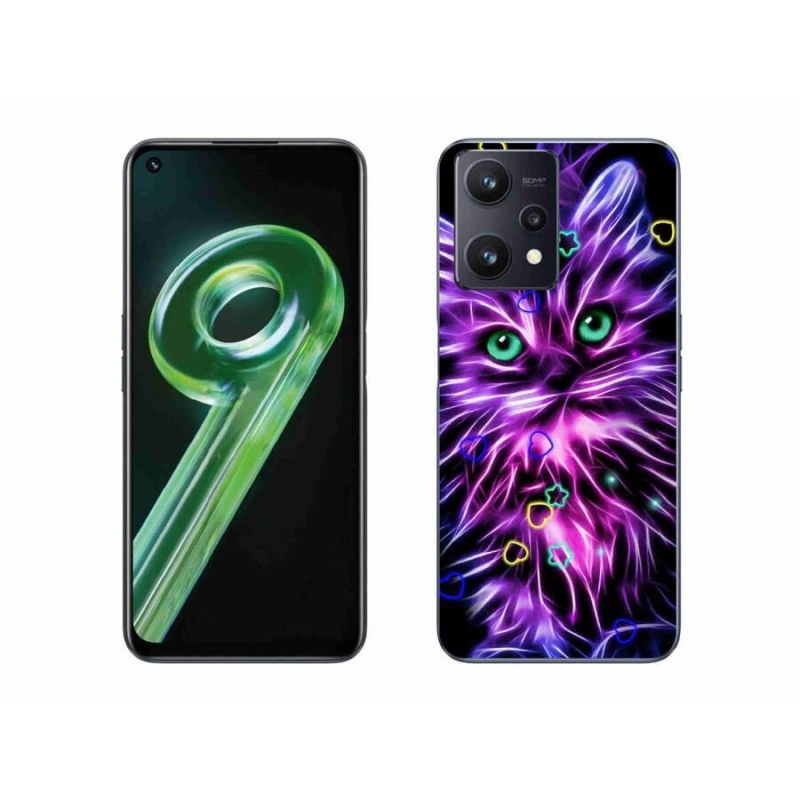 Gél borító mmCase a Realme 9 5G készülékhez - absztrakt macska