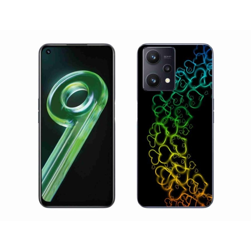Gél borító mmCase a Realme 9 5G készülékhez - színes szívek