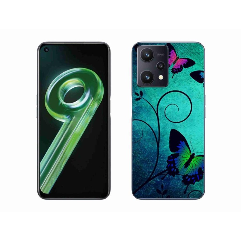 Gél borító mmCase mobilhoz Realme 9 5G - színes pillangók