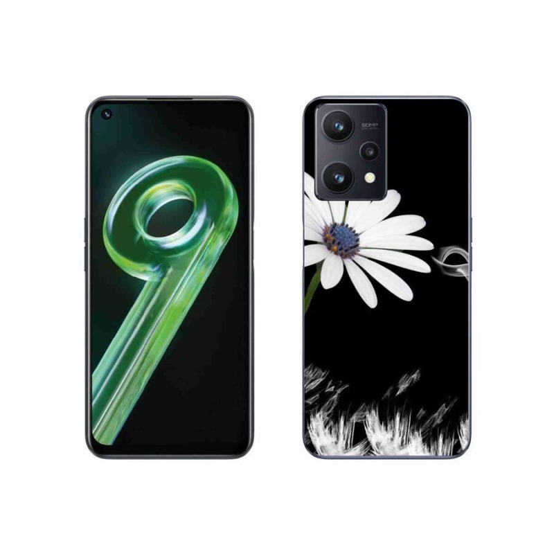 Gél borítás mmCase a Realme 9 5G készülékhez - fehér virág