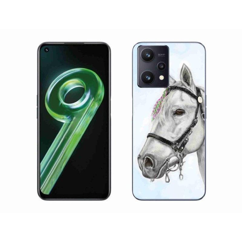 Zselés borítás mmCase a Realme 9 5G készülékhez - fehér ló 1