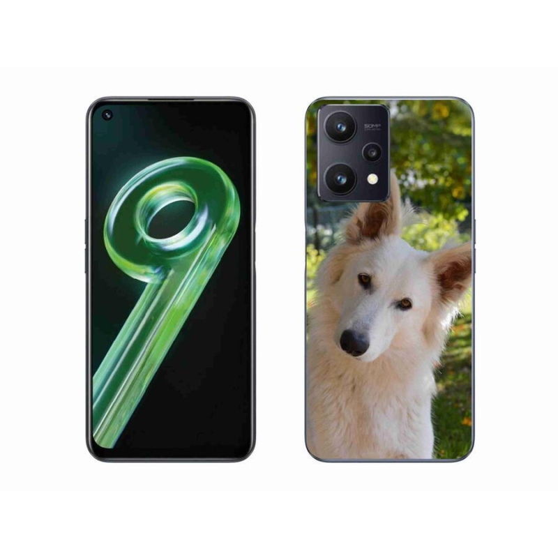 Gél borítás mmCase a Realme 9 5G készülékhez - fehér Svájci juhász 1