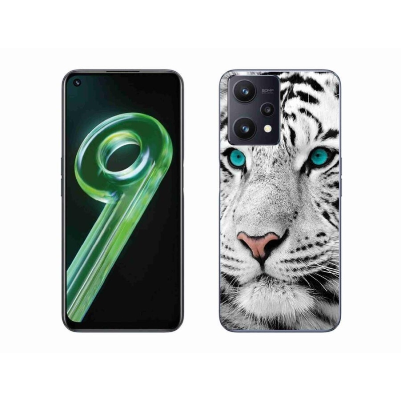 Gél borítás mmCase a Realme 9 5G készülékhez - fehér tigris