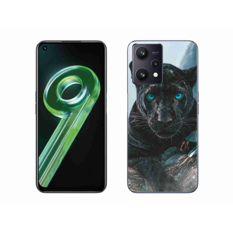 Gél borítás mmCase a Realme 9 5G készülékhez - fekete párduc