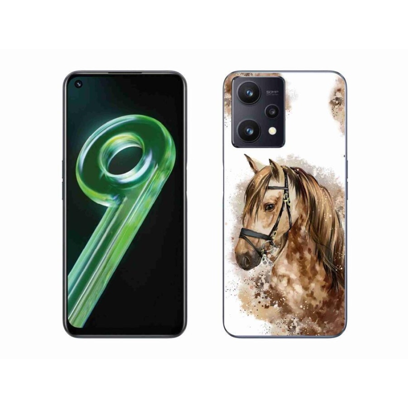 Zselés borítás mmCase a Realme 9 5G készülékhez - barna rajzfilm ló