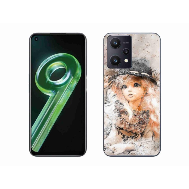 Gél borító mmCase mobilhoz Realme 9 5G - lány kalappal