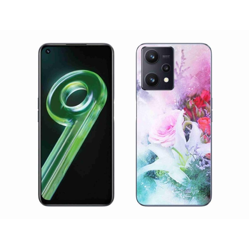 Gél borító mmCase a Realme 9 5G készülékhez - virágok 4
