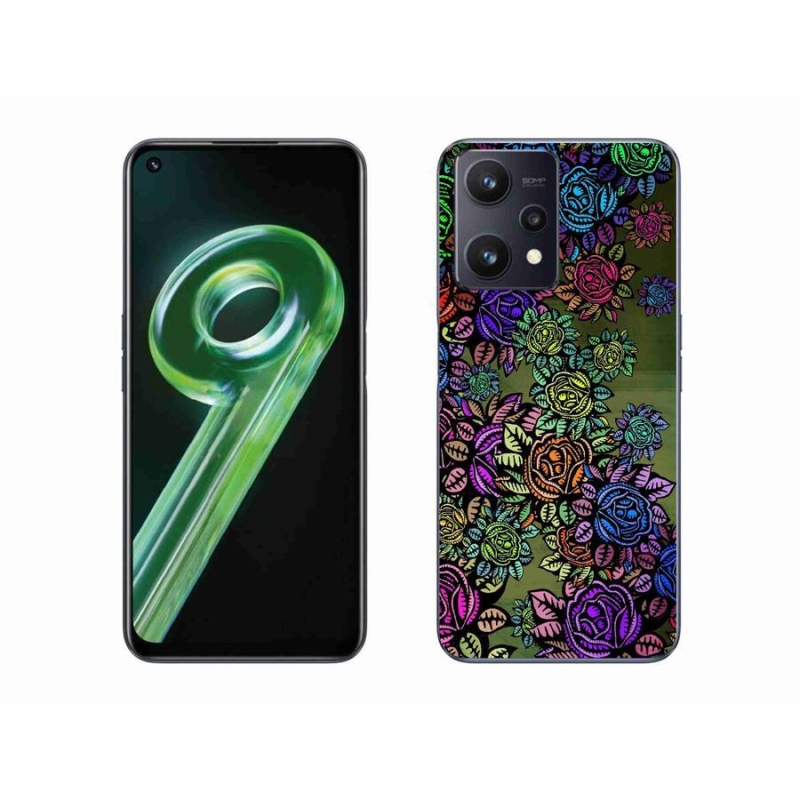 Gél borító mmCase a Realme 9 5G készülékhez - virágok 6