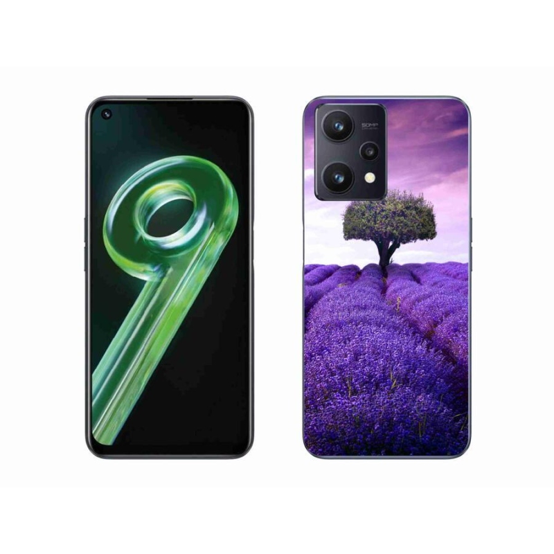 Gél borító mmCase a Realme 9 5G készülékhez - levendula rét