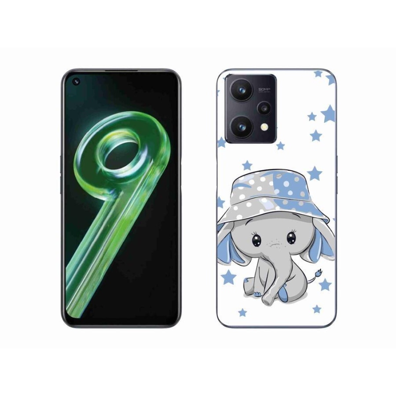 Gél borító mmCase a Realme 9 5G készülékhez - kék elefánt