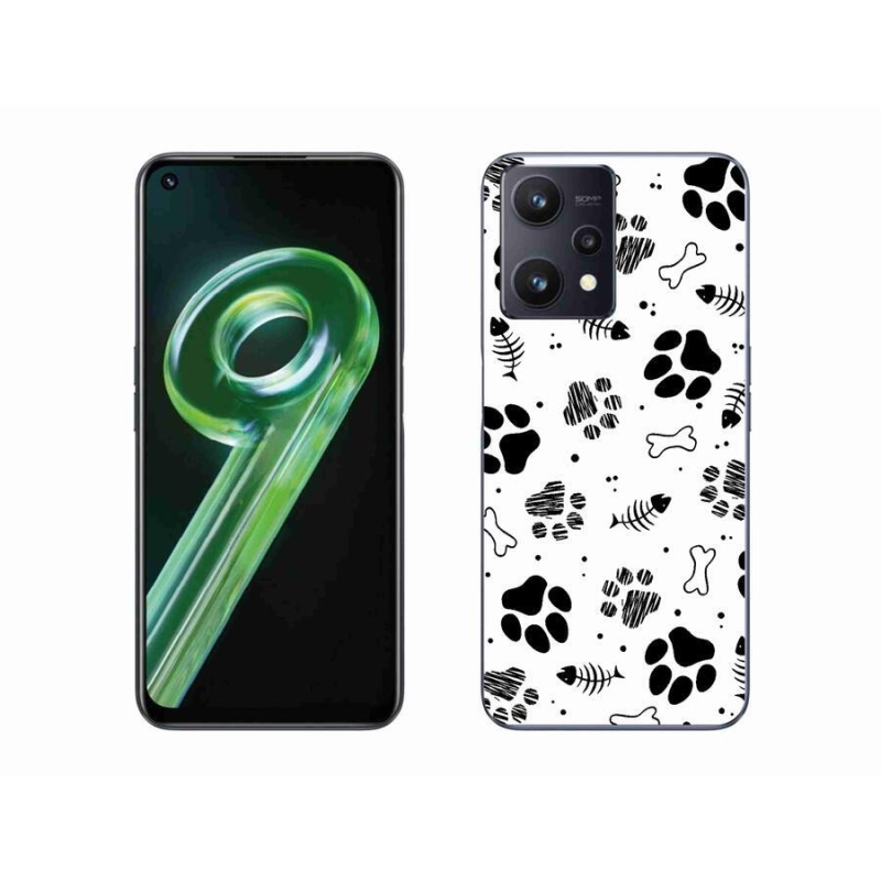 Gél borítás mmCase a Realme 9 5G készülékhez - kutyamancsok 1
