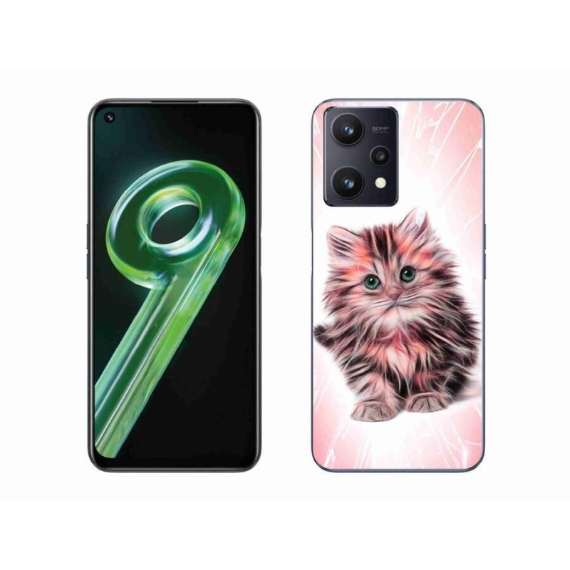 Gél borítás mmCase mobilhoz Realme 9 5G - aranyos cica