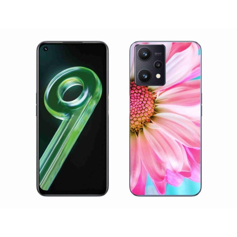 Gél borítás mmCase a Realme 9 5G készülékhez - rózsaszín virág
