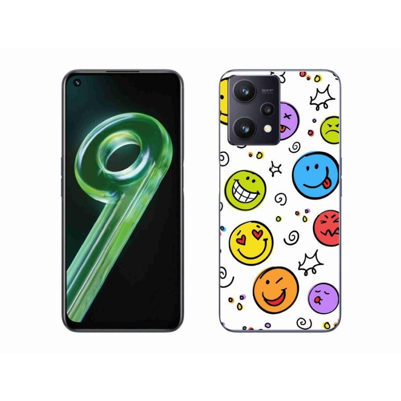 Gél borító mmCase a Realme 9 5G készülékhez - smiley-k