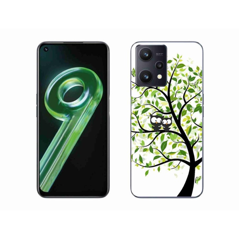 Gél borító mmCase a Realme 9 5G készülékhez - baglyok a fán