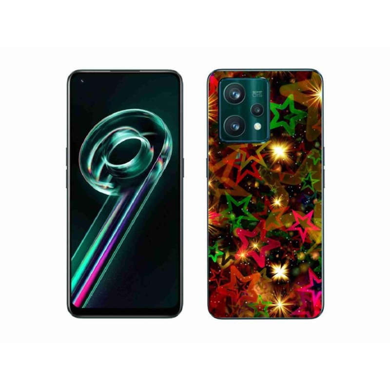 Gél borítás mmCase a Realme 9 Pro+ 5G számára - színes csillagok