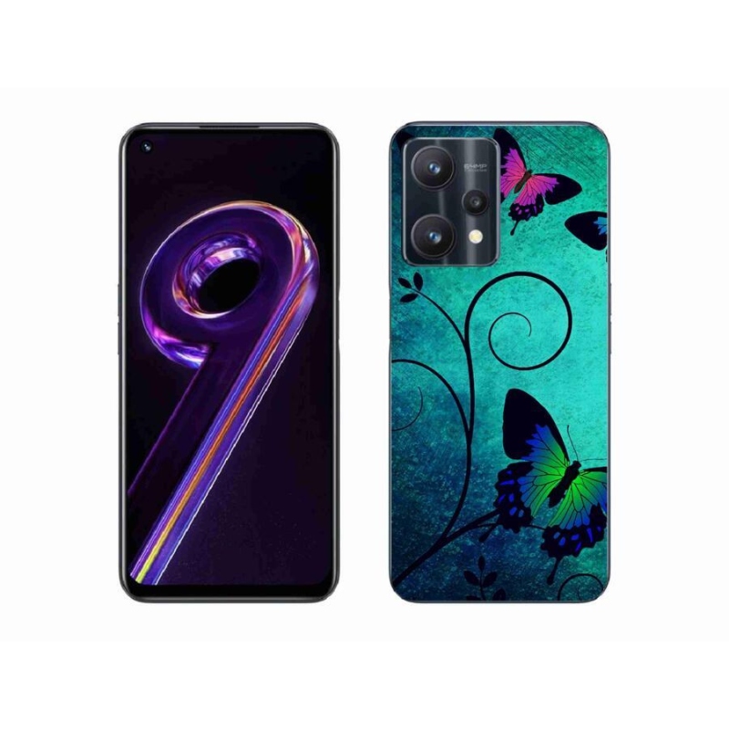 Gél borítás mmCase a Realme 9 Pro 5G készülékhez - színes pillangók