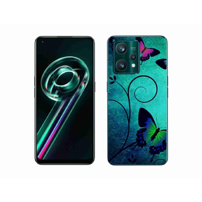 Gél borítás mmCase a Realme 9 Pro+ 5G készülékhez - színes pillangók
