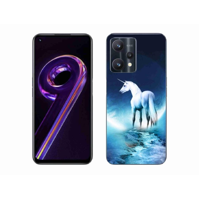 Gél borítás mmCase a Realme 9 Pro 5G készülékhez - fehér egyszarvú