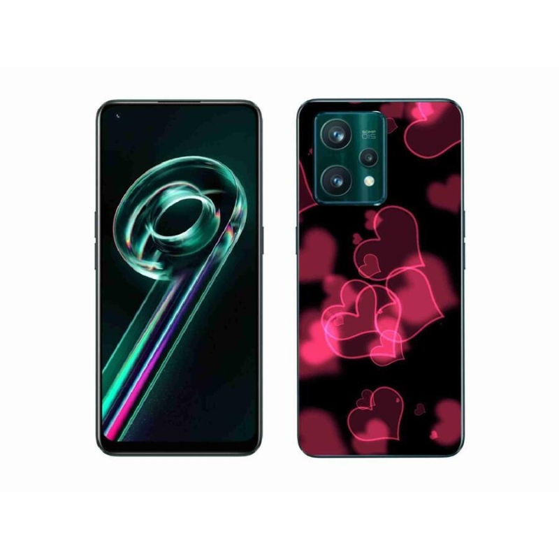 Zselés borítás mmCase a Realme 9 Pro+ 5G készülékhez - piros szívek