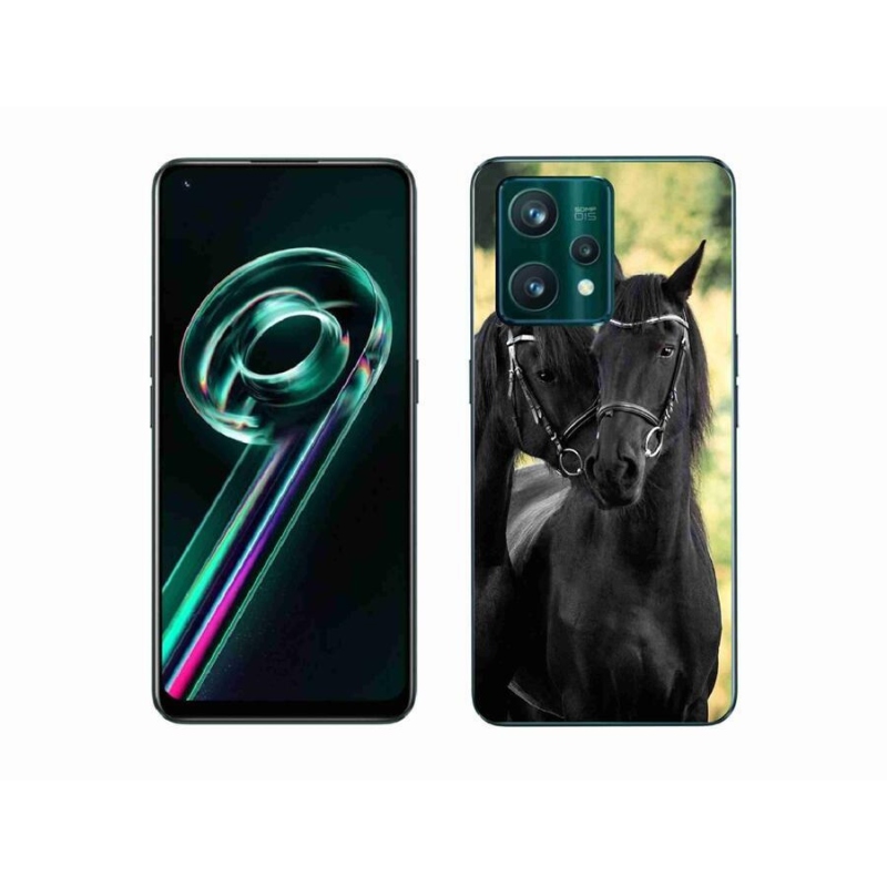 Zselés borítás mmCase a Realme 9 Pro+ 5G számára - két fekete ló