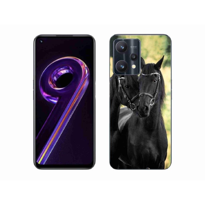 Gél borítás mmCase a Realme 9 Pro 5G számára - két fekete ló