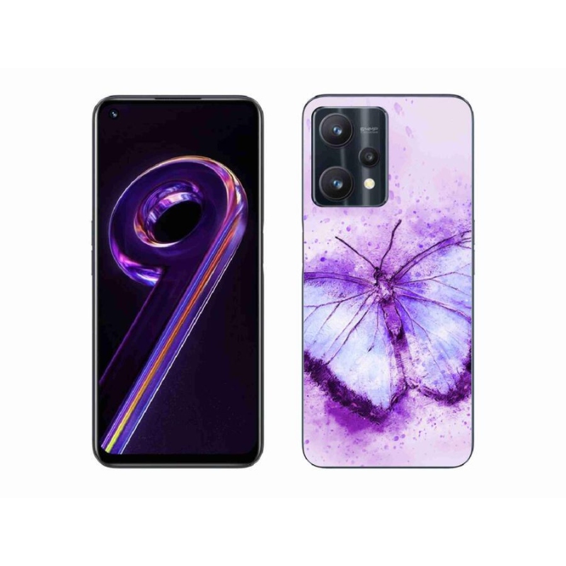Gél borítás mmCase a Realme 9 Pro 5G készülékhez - lila pillangó