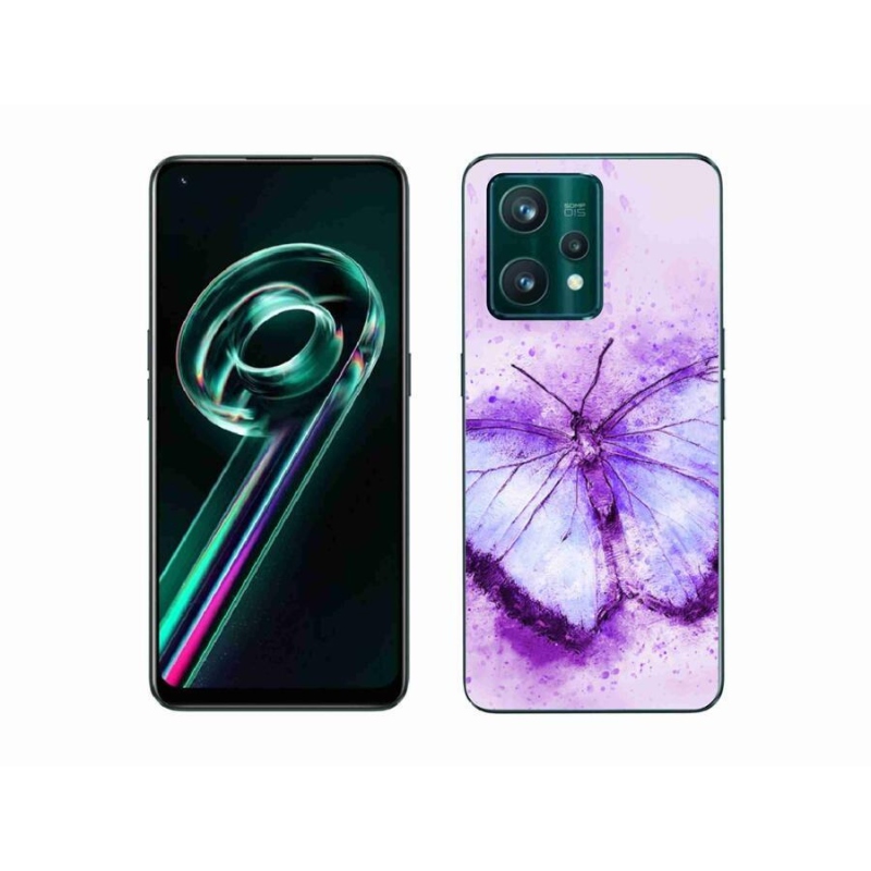 Gél borítás mmCase a Realme 9 Pro+ 5G készülékhez - lila pillangó