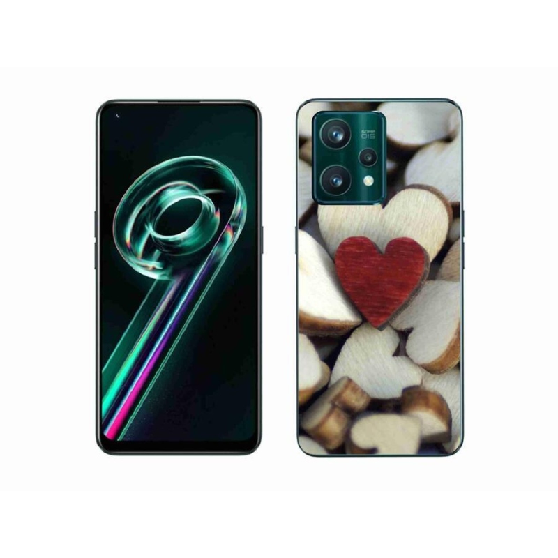 Gél borítás mmCase a Realme 9 Pro+ 5G készülékhez - gravírozott piros szív