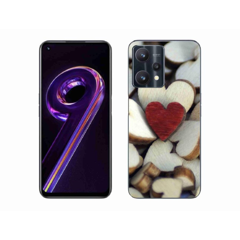 Gél borítás mmCase a Realme 9 Pro 5G készülékhez - gravírozott piros szív