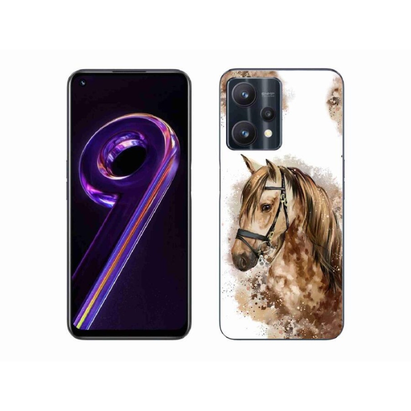 Gél borítás mmCase a Realme 9 Pro 5G készülékhez - barna rajzfilm ló