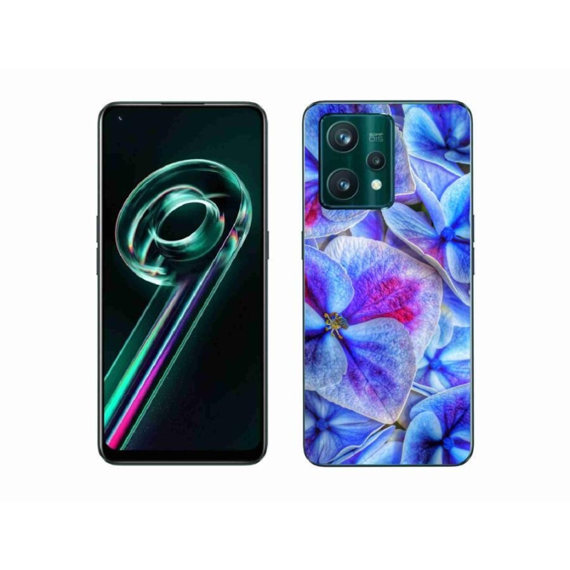 Gél védőhuzat mmCase a Realme 9 Pro+ 5G készülékhez - kék virágok 1