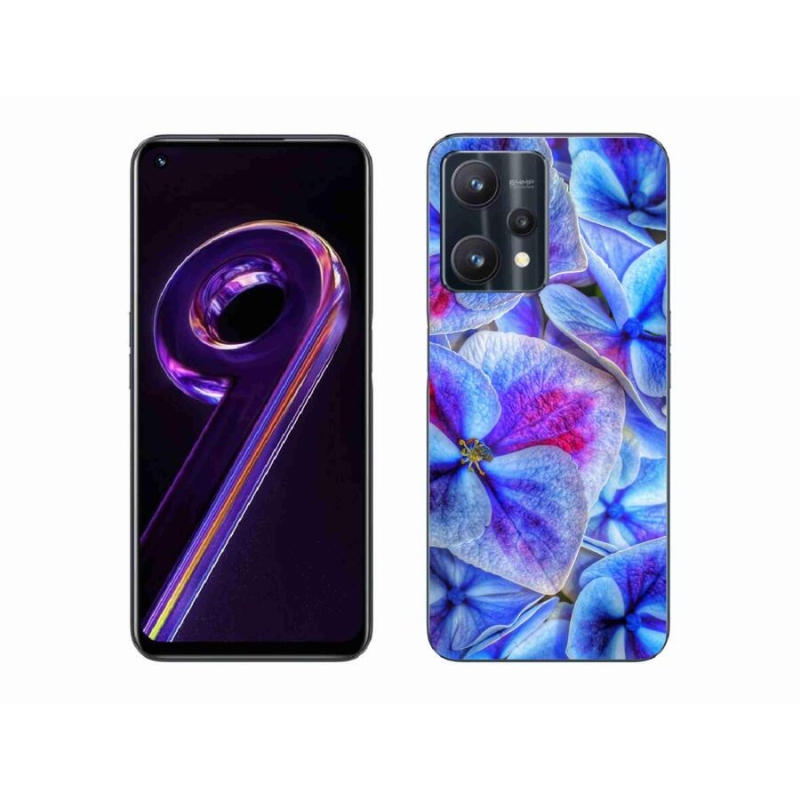 Zselés borítás mmCase a Realme 9 Pro 5G készülékhez - kék virágok 1