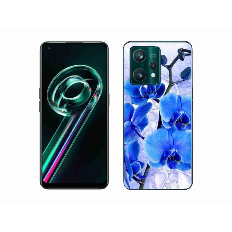 Zselés borítás mmCase a Realme 9 Pro+ 5G készülékhez - kék virágok