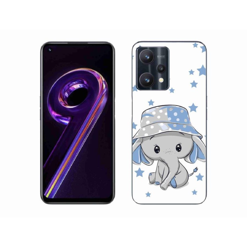 Gél borítás mmCase a Realme 9 Pro 5G készülékhez - kék elefánt