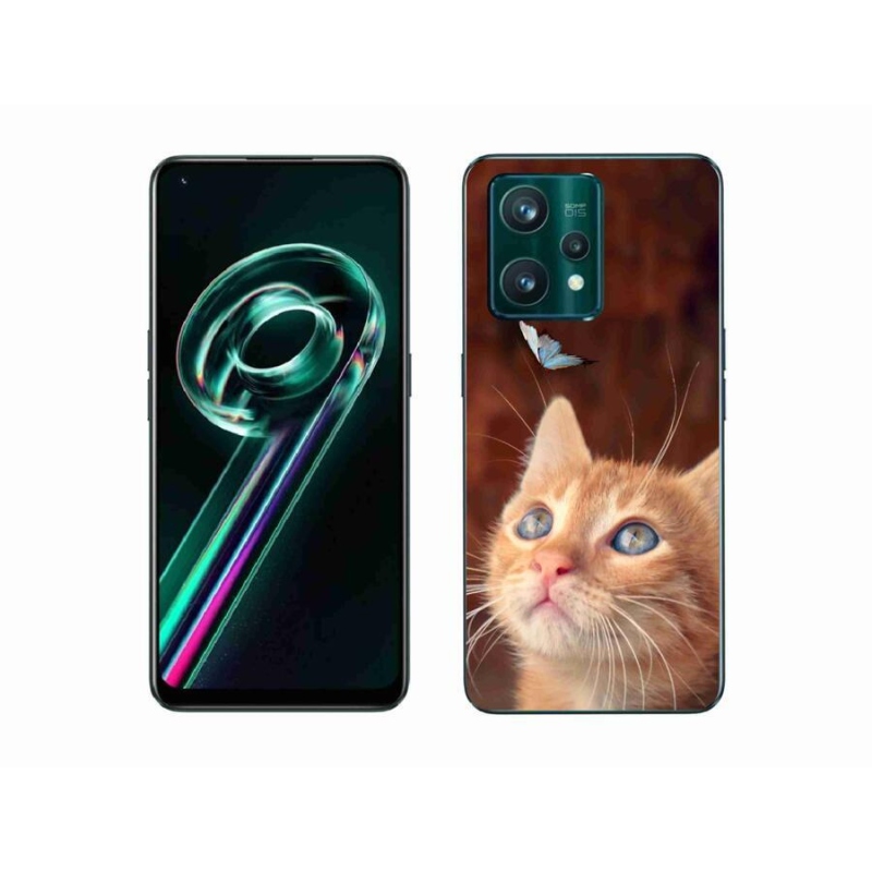 Gél borítás mmCase a Realme 9 Pro+ 5G készülékhez - pillangó és cica