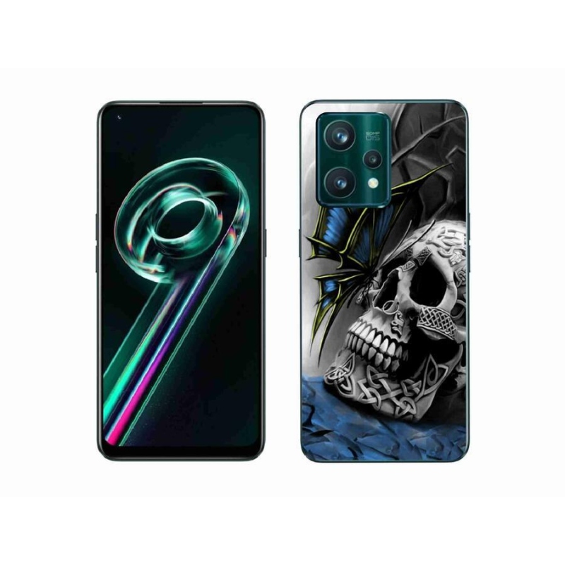 Gél borítás mmCase a Realme 9 Pro+ 5G készülékhez - pillangó és koponya
