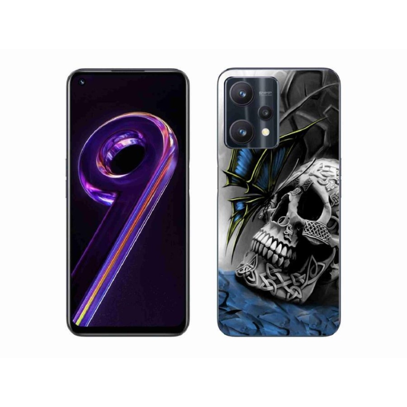 Gél borítás mmCase a Realme 9 Pro 5G készülékhez - pillangó és koponya