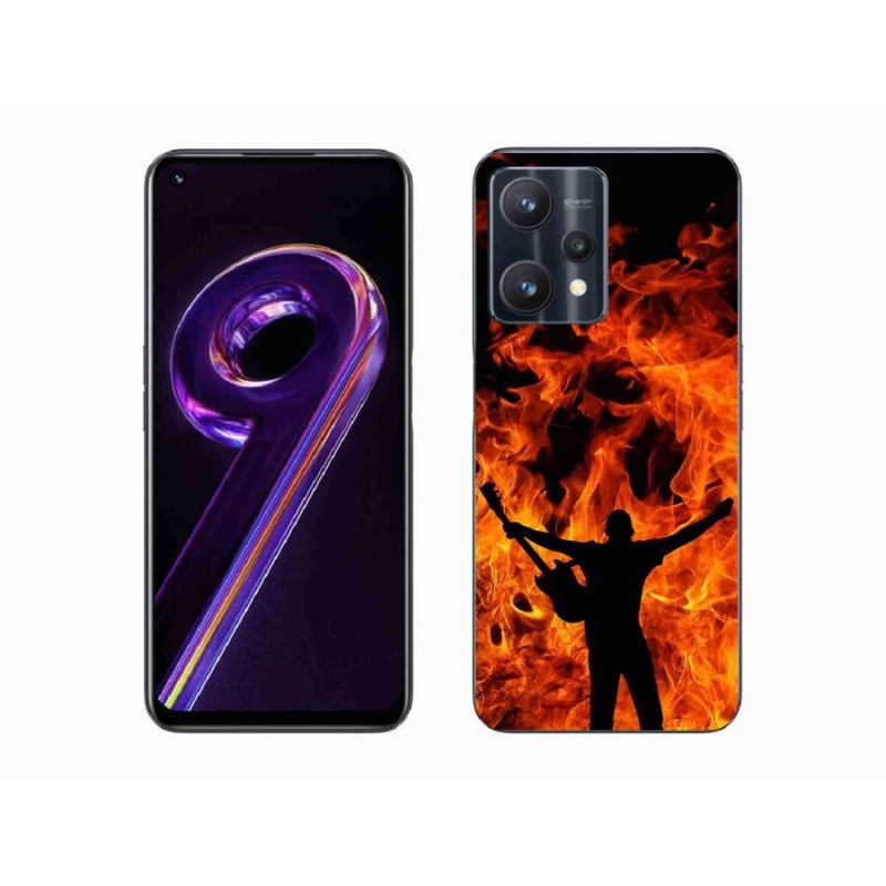 Gél borítás mmCase a Realme 9 Pro 5G számára - zenész és tűz