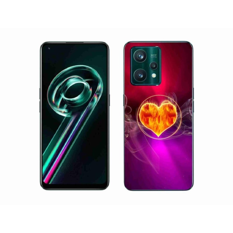Gél borítás mmCase a Realme 9 Pro+ 5G számára - tüzes szív