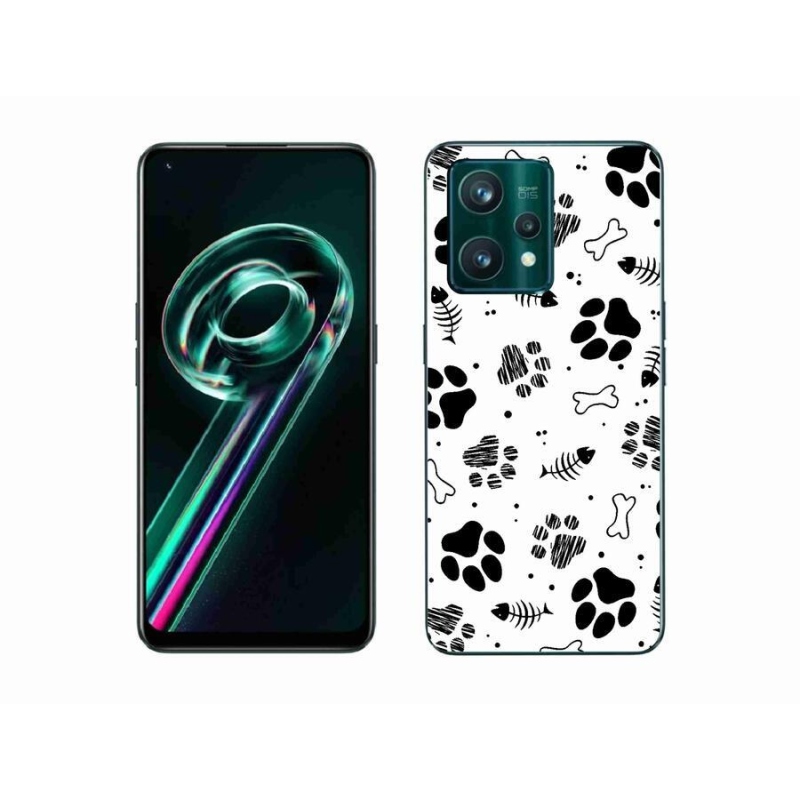 Gél borítás mmCase a Realme 9 Pro+ 5G készülékhez - kutyamancsok 1
