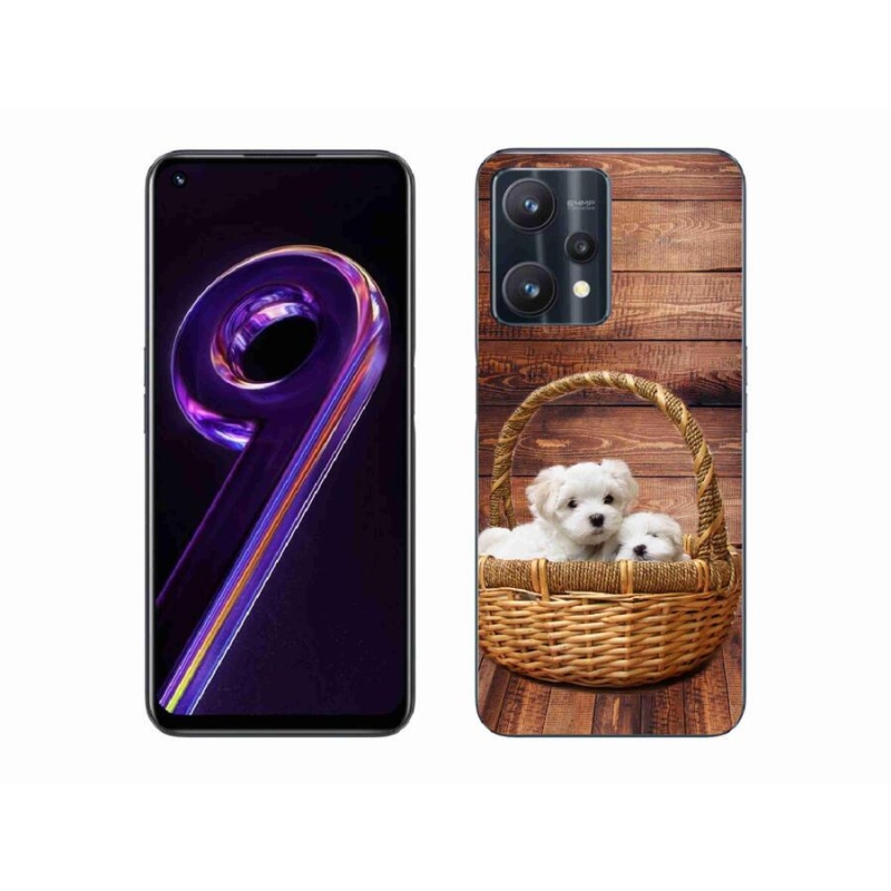 Gél borítás mmCase a Realme 9 Pro 5G számára - kölyökkutyák