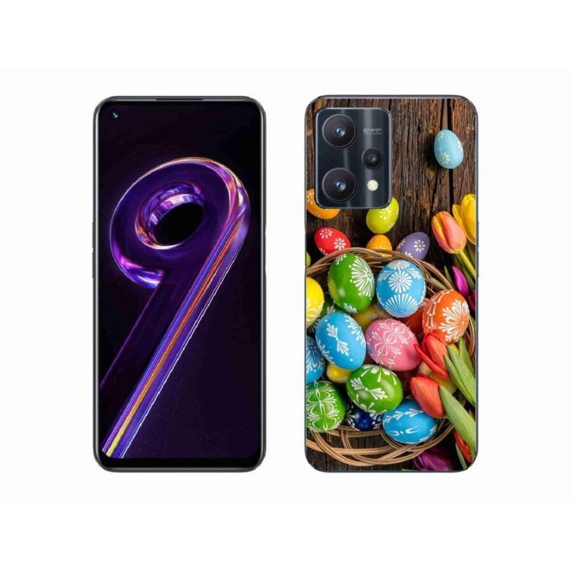 Gél borítás mmCase a Realme 9 Pro 5G készülékhez - Húsvéti tojások