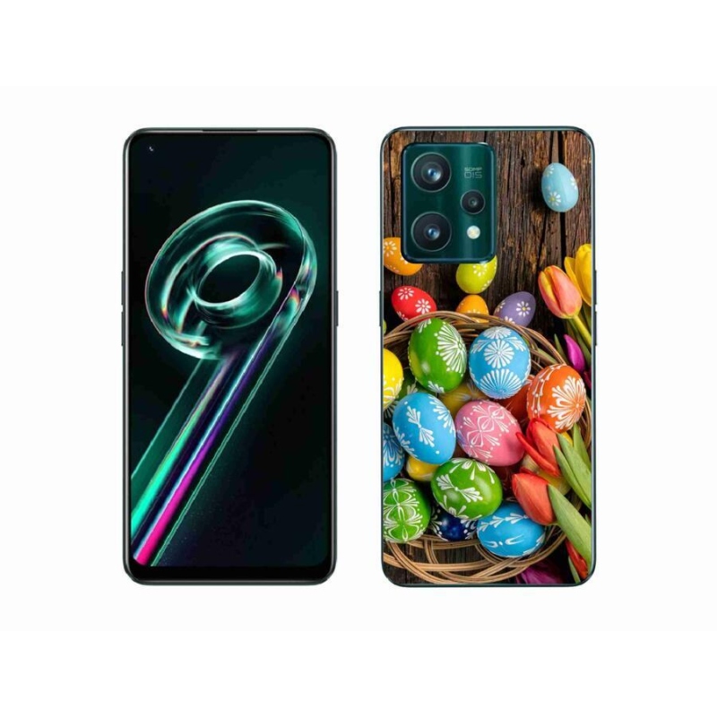 Gél borítás mmCase a Realme 9 Pro+ 5G számára - Húsvéti tojások