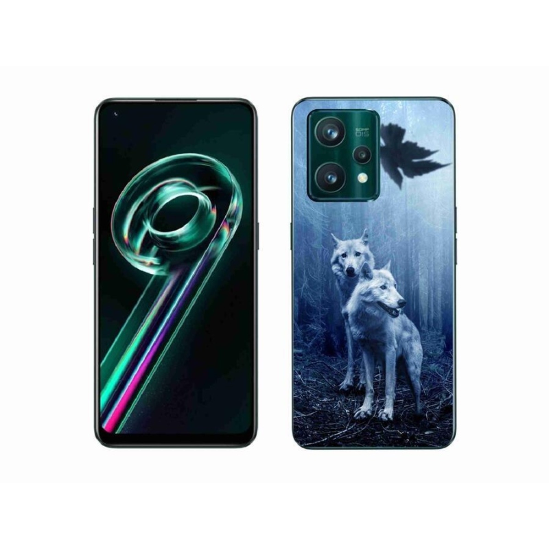 Gél borítás mmCase a Realme 9 Pro+ 5G számára - farkasok az erdőben