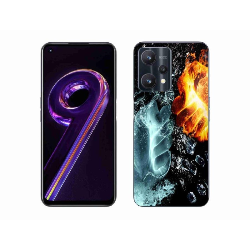 Gél borítás mmCase a Realme 9 Pro 5G számára - víz és tűz