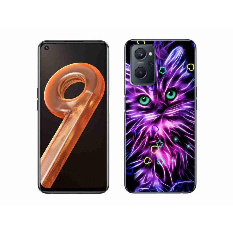 Zselés borító mmCase a Realme 9i készülékhez - absztrakt macska