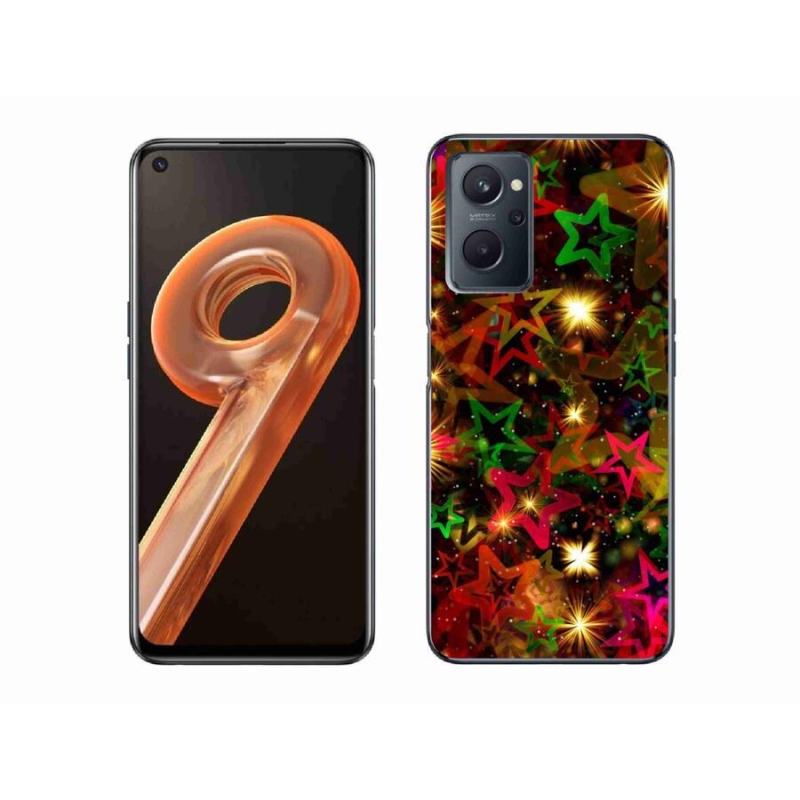 Gél borító mmCase mobilhoz Realme 9i - színes csillagok