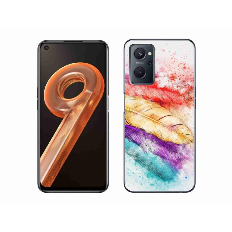 Zselés borító mmCase mobilhoz Realme 9i - színes tollak