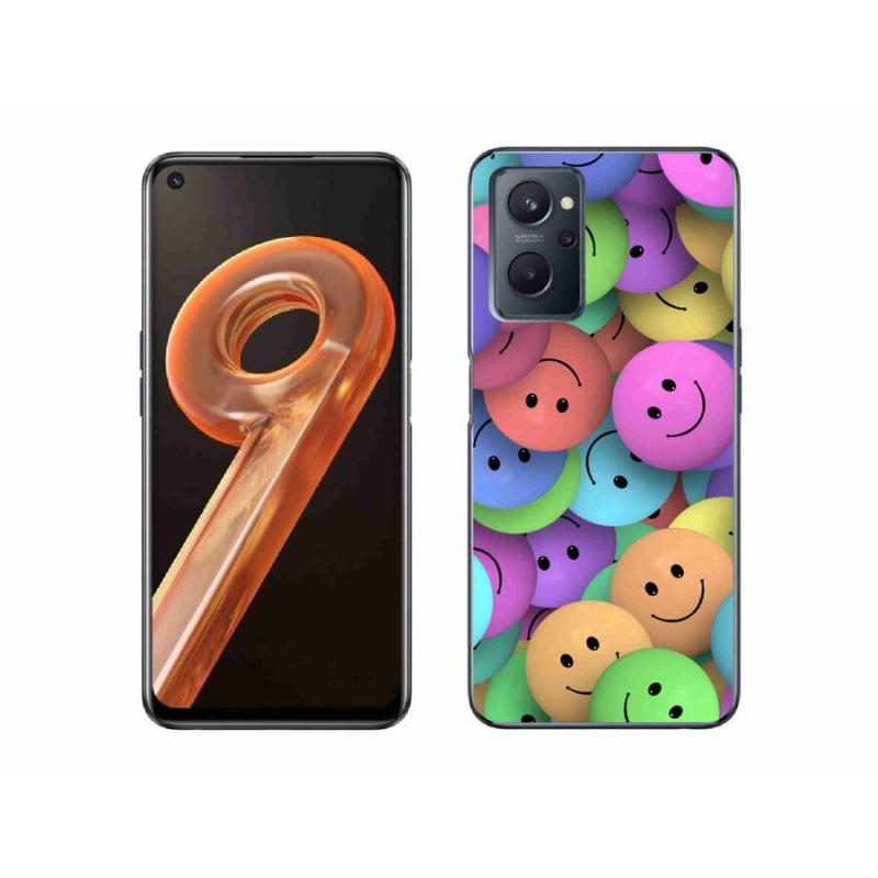 Gél borító mmCase mobilhoz Realme 9i - színes smileyk